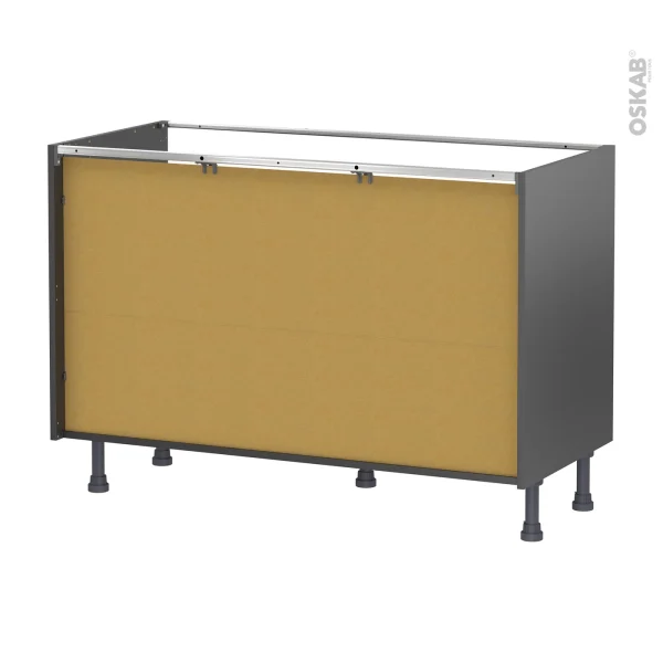 Promotio de vente Non Existant Caisson Bas N°10 Meuble De Cuisine Gris L120 X H70 X P56 Cm, SOKLEO 3