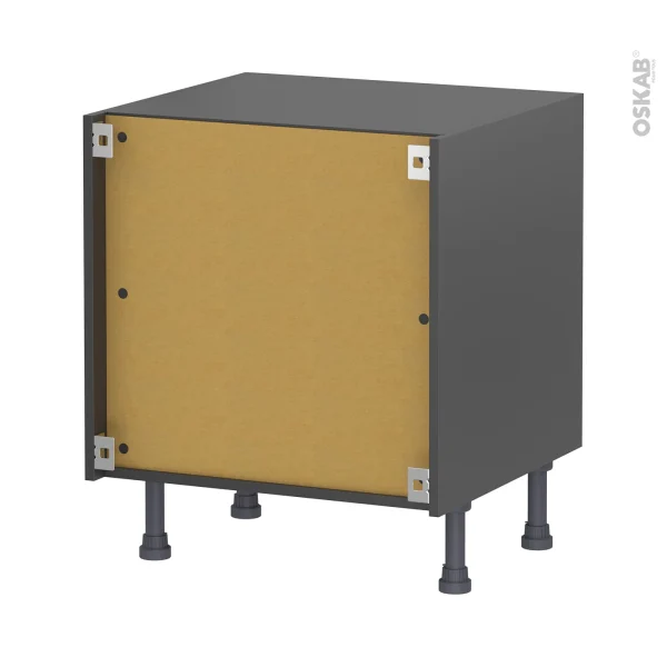 SOLDES TOUT À Non Existant Caisson Bas N°2 Meuble De Cuisine Gris L60 X H57 X P56 Cm, SOKLEO 3