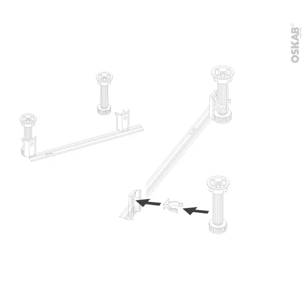 soldes magasin Non Existant Clips De Pied E Pour Tiroir Sous Plinthe 3