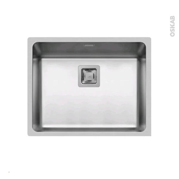 site pas cher Non Existant Evier De Cuisine LAGO Inox Lisse, 1 Cuve Carré 54 X 44 Cm, à Encastrer Affleurant 1