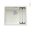 Les achats en ligne Evier De Cuisine ETAGON 500 U- Granit Blanc 1 Cuve Carrée 53 X 56 Cm, Sous Plan, BLANCO 14