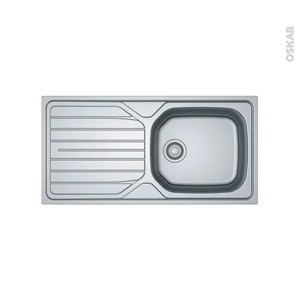 Evier De Cuisine RENO Inox Antirayures, 1 Grand Bac égouttoir, à Encastrer, FRANKE Les achats en ligne 1