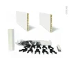 Non Existant Kit 2 Plinthes De Cuisine PVC Blanc Brillant, Avec Clips Et Raccords, L400 X H15 Cm, SOKLEO magasin solde 7