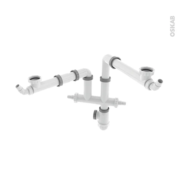 VALENTIN Kit Vidage Universel Pour évier Connectic 2 Bacs prix de gros 1