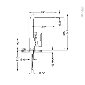 Non Existant Robinet De Cuisine LUA Mitigeur, Noir boutiqued en ligne 6