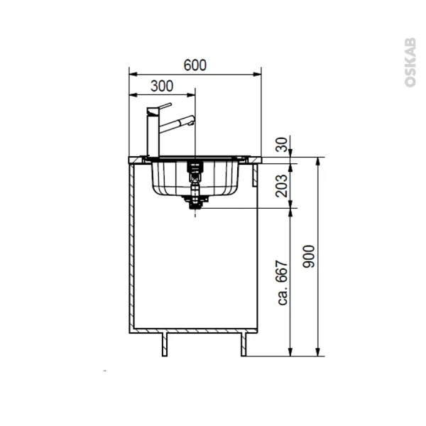 Evier De Cuisine RENO Inox Antirayures, 1 Grand Bac égouttoir, à Encastrer, FRANKE Les achats en ligne 5
