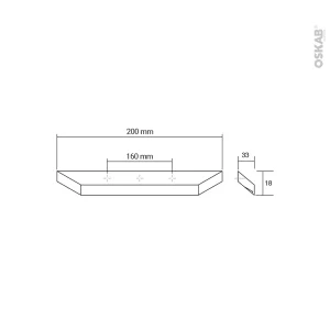 Non Existant Poignée De Meuble De Cuisine N°81 Frêne Naturel, Entraxe 160 Mm, SOKLEO Livraison internationale 15