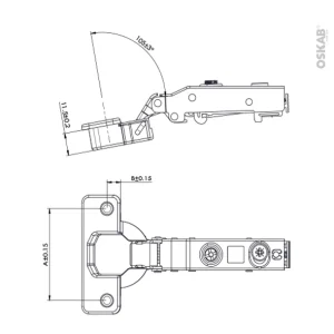 Non Existant SOKLEO Charnières 110° Lot De 2 Porte Alu, Clipsables, Système Frein Intégré Retour Gratuit 7