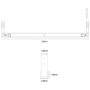 outlet soldes Non Existant SOKLEO Traverse Aluminium L120 6