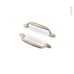marque pas cher en ligne Non Existant Poignée De Meuble De Cuisine N°9 Argent Vieilli, 13 Cm, Entraxe 96 Mm, SOKLEO 8