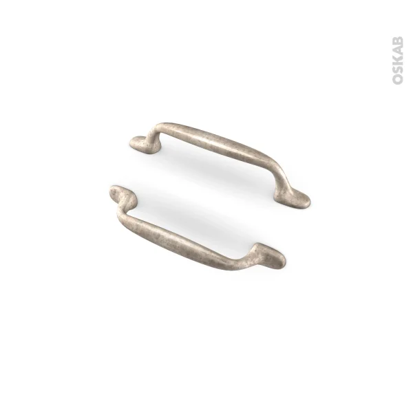 marque pas cher en ligne Non Existant Poignée De Meuble De Cuisine N°9 Argent Vieilli, 13 Cm, Entraxe 96 Mm, SOKLEO 3