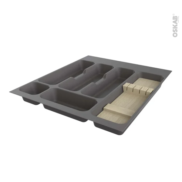 Non Existant Range Couverts Pour Tiroir L50 Cm Anthracite, Porte Couteau Bois, SOKLEO achetez pas cher 1