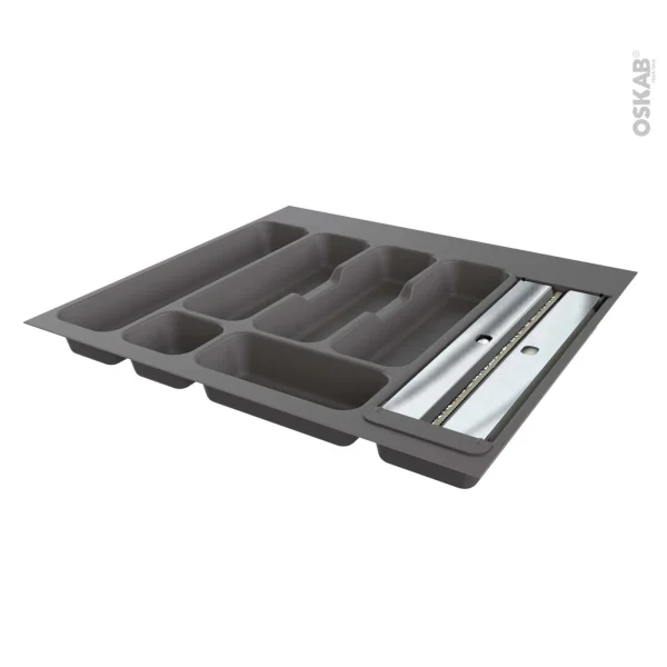 Satisfait ou Remboursé Non Existant Range Couverts Pour Tiroir à L’anglaise L60 Cm Anthracite, Porte Rouleau, SOKLEO 1