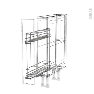soldes en ligne Non Existant SOKLEO Range épice 2 étages PANIER, L15xH70 EPOXY Anthracite 6