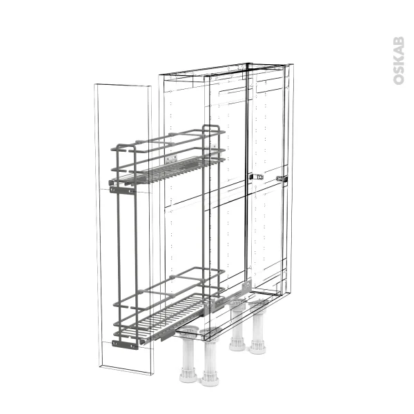 soldes en ligne Non Existant SOKLEO Range épice 2 étages PANIER, L15xH70 EPOXY Anthracite 3