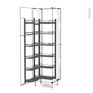 magasin Non Existant SOKLEO Rangement Armoire Ouvrant 12 Paniers Plateaux, L60xH195 EPOXY Anthracite 6