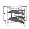 a Prix Discount Non Existant SOKLEO Rangement Angle Bas Demi-lune Coulissant Epoxy Anthracite, Porte 50, Tirant Droit 5