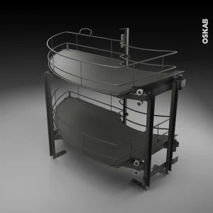 soldes pas cher Non Existant SOKLEO Rangement Angle Bas Demi-lune Coulissant Epoxy Anthracite, Porte 60, Tirant Gauche 7