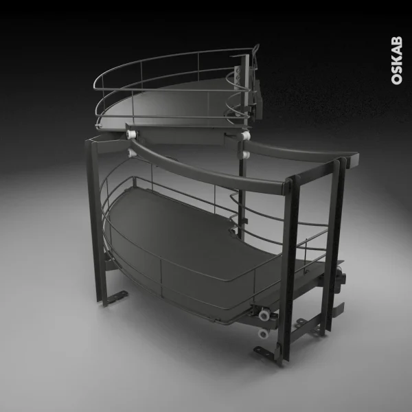 soldes pas cher Non Existant SOKLEO Rangement Angle Bas Demi-lune Coulissant Epoxy Anthracite, Porte 60, Tirant Gauche 1