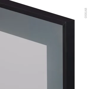 Nouveau Non Existant Façade Noire Alu Vitrée Porte N°11 Sans Poignée, L80 X H35 Cm, SOKLEO 7
