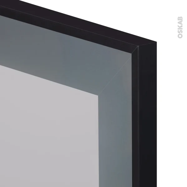Nouveau Non Existant Façade Noire Alu Vitrée Porte N°11 Sans Poignée, L80 X H35 Cm, SOKLEO 3